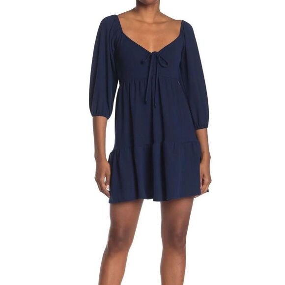 NWT MAX AND ASH Tie Front Tiered Dress XS - Picture 1 of 4